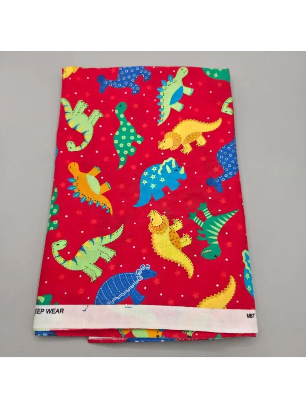 Vintage Marcus Brothers Textiles Dinotroll Fabric Red Dinosaurs Cotton OOP 1 Yd